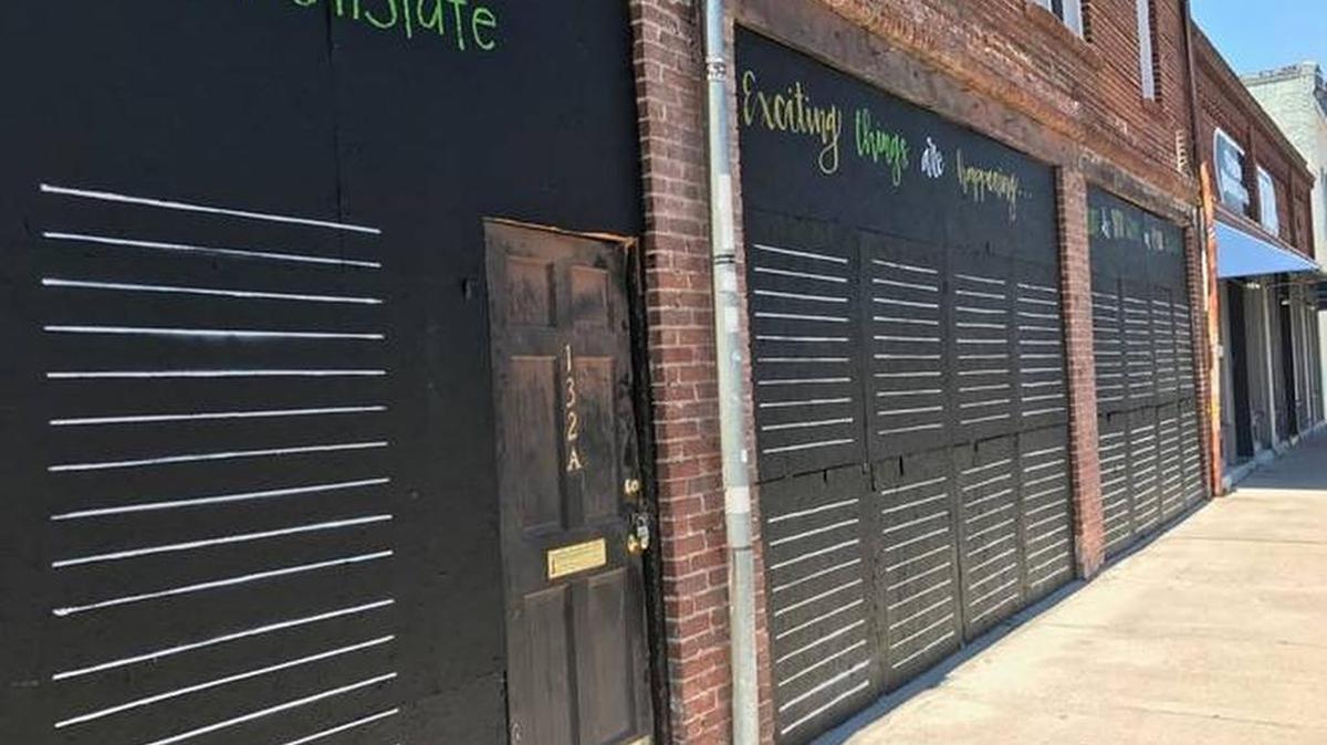 The “Wall of Ideas” on State Street in West Columbia.