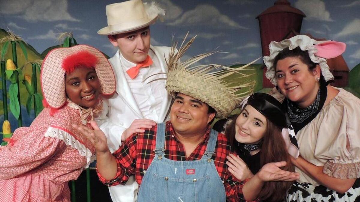 
Cast members from “Click, Clack, Moo: Cows that Type.” 
