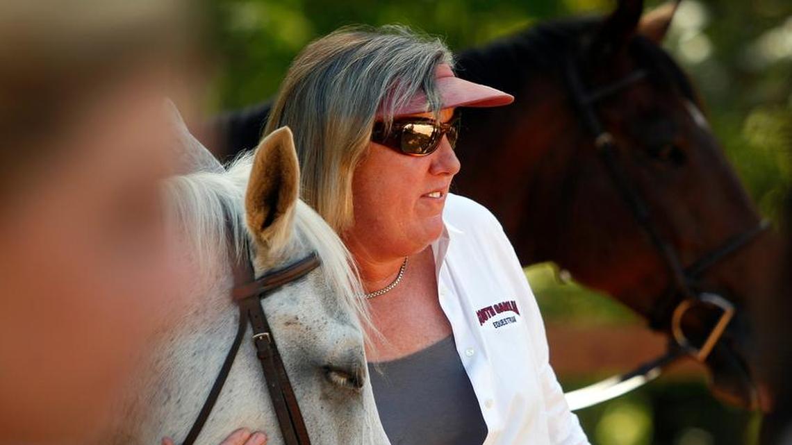 USC equestrian head coach Boo Major