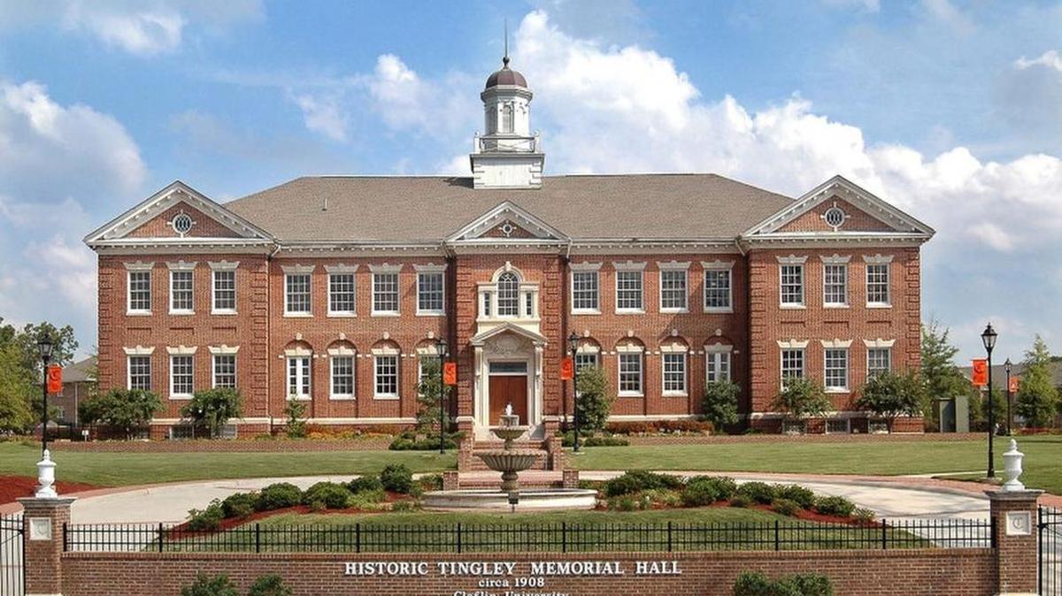 Among featured sites in the guide: Tingley Memorial Hall (front facade, circa 2007), Claflin University