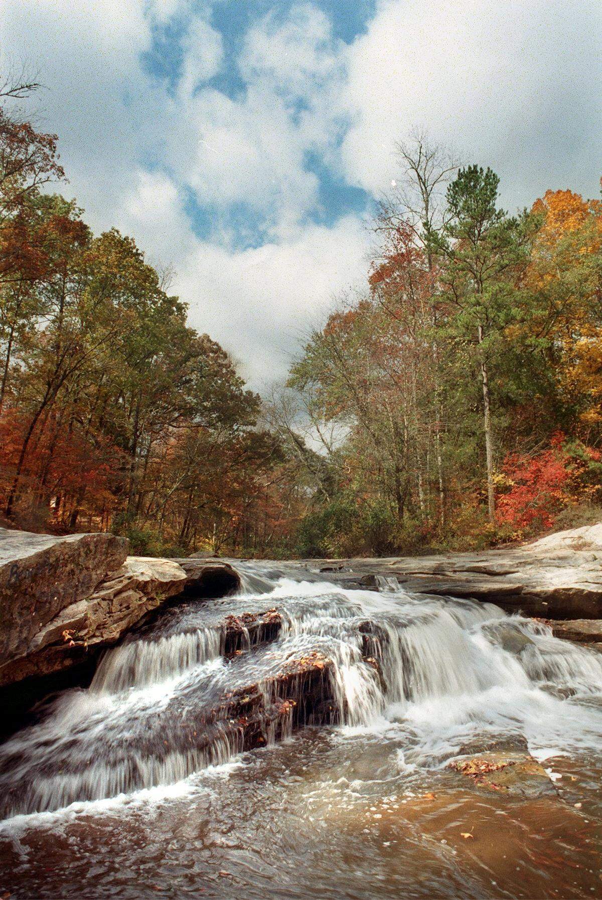 Horseshoe Falls in the Musgrove Mill State Park.