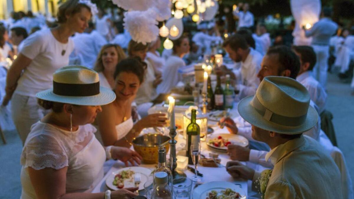 
The Dinner in White is a twist on Diner en Blanc, an international event.
