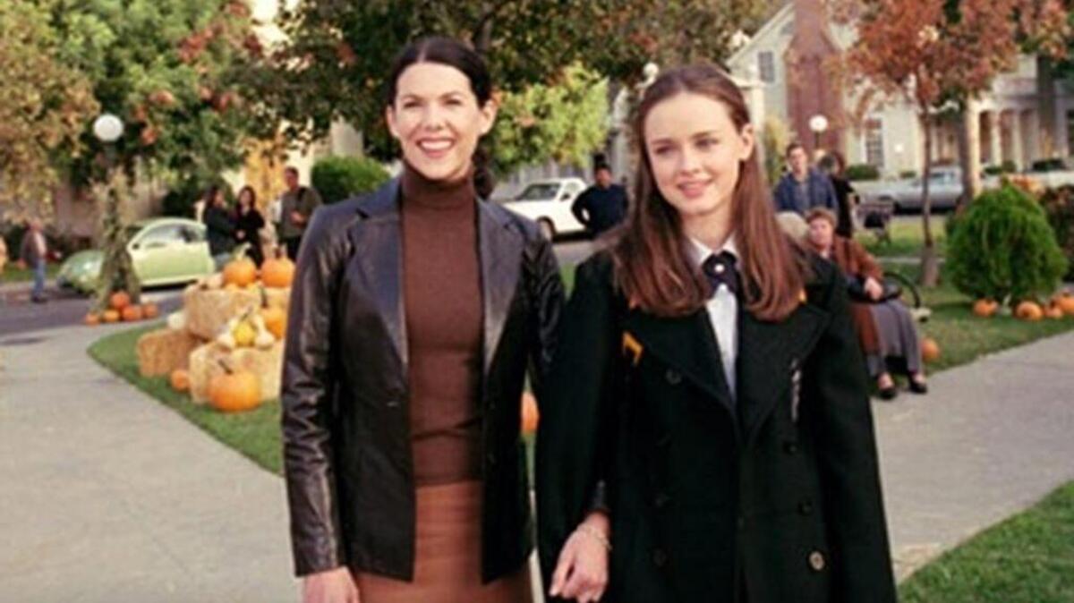 Lauren Graham and Alexis Bledel as Lorelai and Rory Gilmore in “Gilmore Girls.”