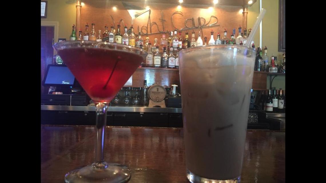 NightCaps’ Manhattan and white Russian.