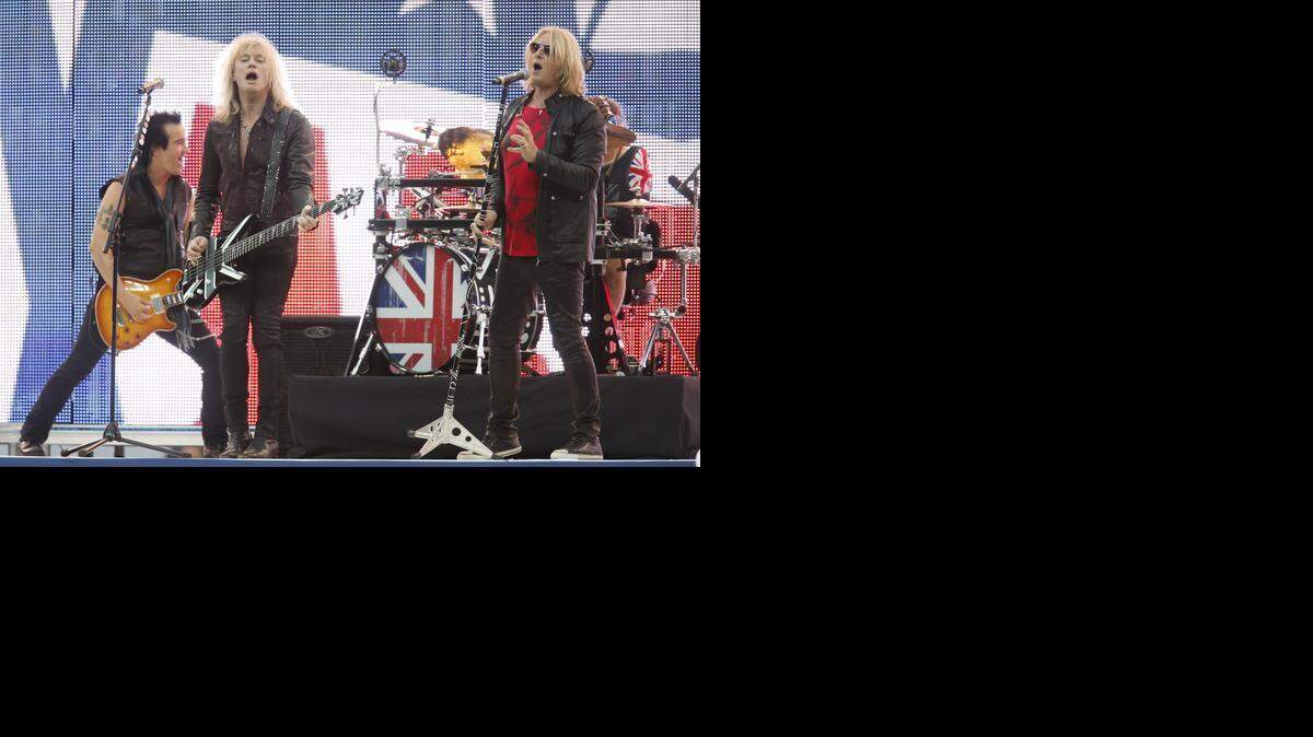 
Def Leppard performs before an NFL football game in London last year.
