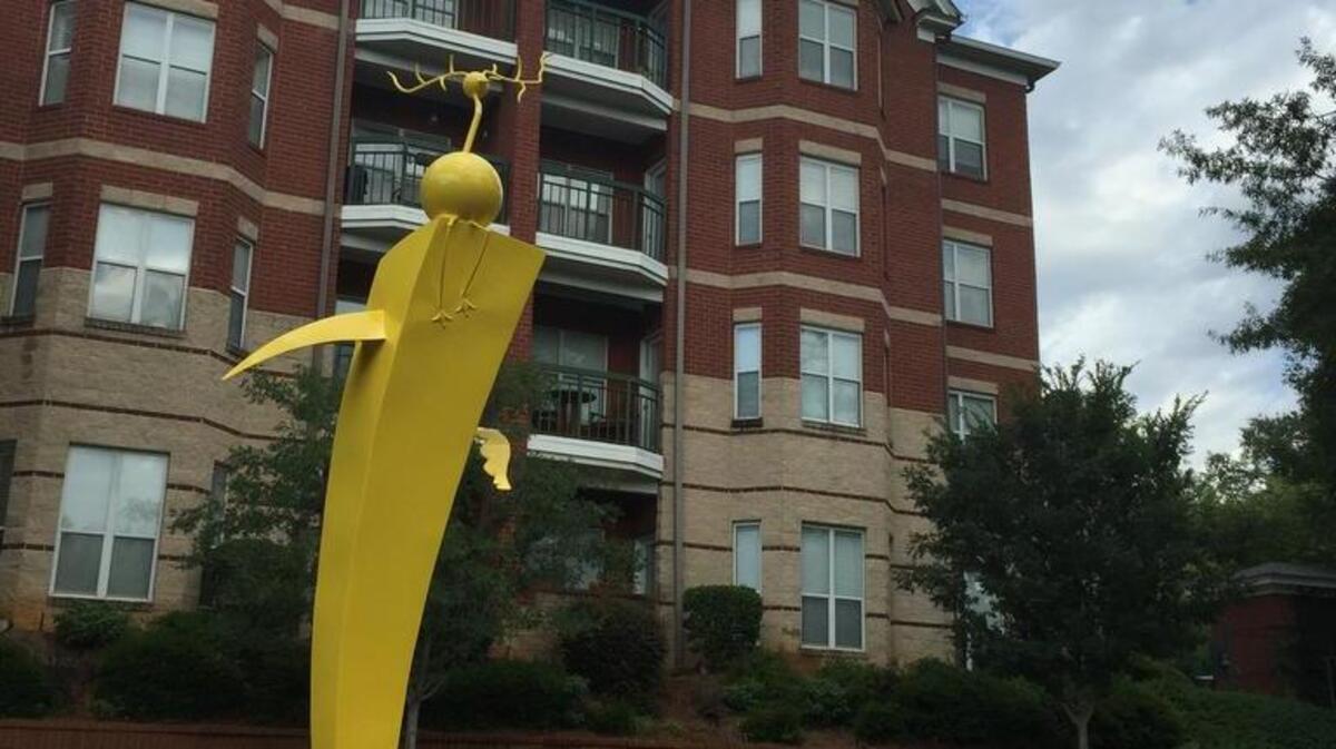 A new sculpture, “Curtis & Bob” can be seen at Lincoln and Taylor streets in the Vista.