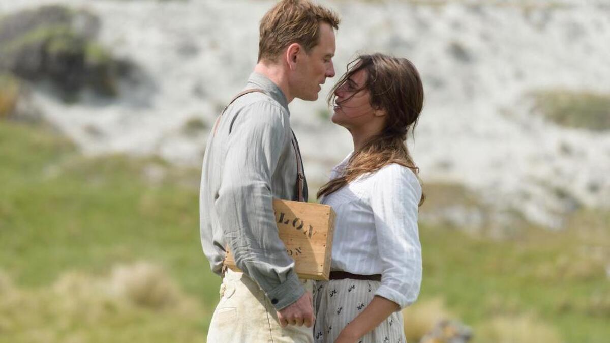 Michael Fassbender and Alicia Vikander in “The Light Between Oceans.”