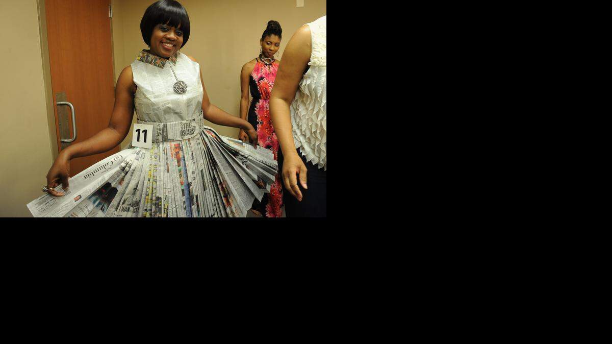 
For Runaway Runway, Deidra Guillory’s dress, entitled “A ‘State’ment” was made by Smith’s friend, Edwina Gwynn using old newsprint from The State newspaper.
