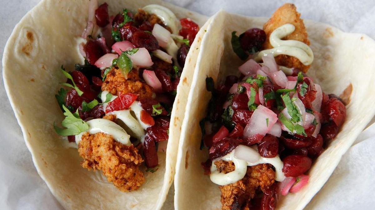 Cantina 76’s turkey taco is available the weeks of Thanksgiving and Christmas.