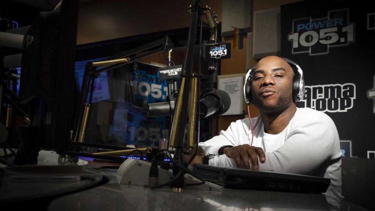 Charlamagne Tha God, shown in the studio of a radio station in 2013. He is one of the featured guests at this weekend’s Columbia Black Expo.
