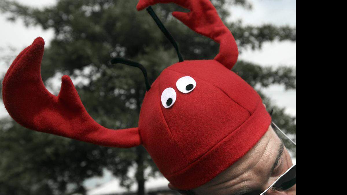
Andrew Quattlebaum sports his crawfish hat during the Rosewood Crawfish Festival.
