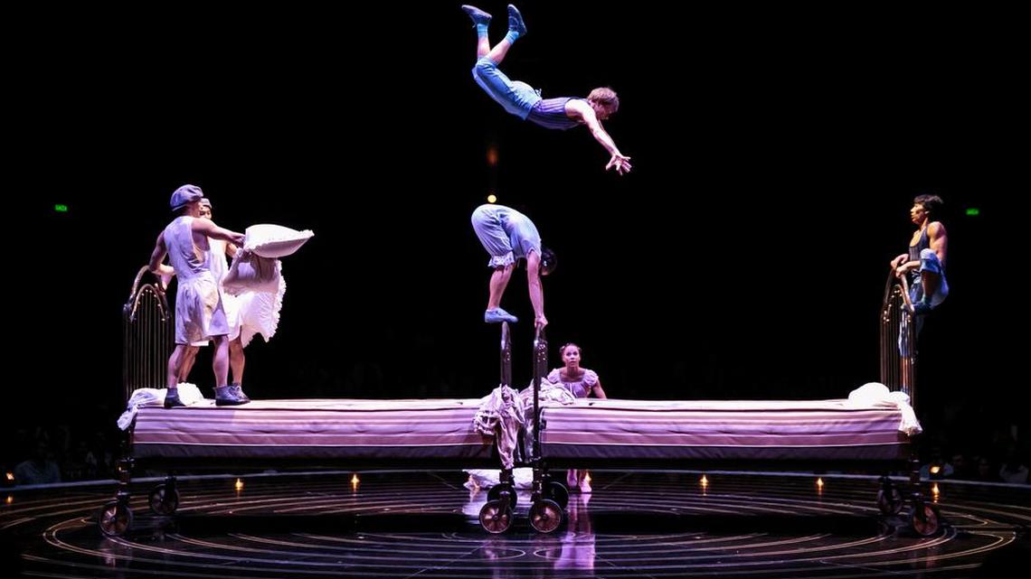 In Cirque du Soleil’s “Corteo,” a clown imagines his own funeral as a carnival of sorts, blending the ridiculous with the tragic. The show will be performed seven times through July 14 at Colonial Life Arena.