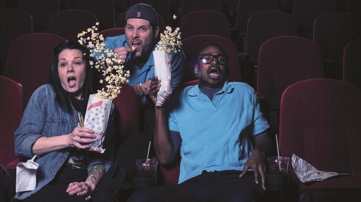Christine Hellman, Ben Blazer and Kendrick Marion star in “The Flick” opening at Trustus Theatre.