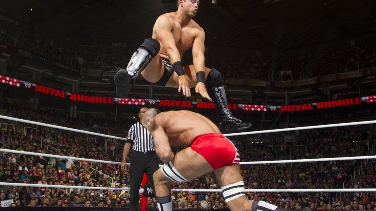 The Miz, top, and Cesaro