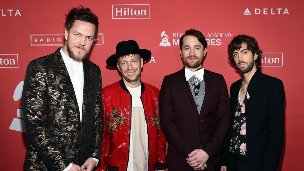 Dan Reynolds, from left, Ben McKee, Daniel Platzman and Daniel Wayne Sermon of Imagine Dragons