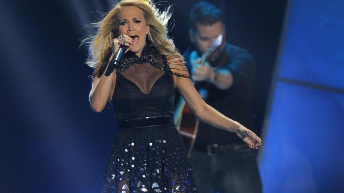 Carrie Underwood performs at the CMT Music Awards at Bridgestone Arena on Wednesday, June 10, 2015, in Nashville, Tenn.
