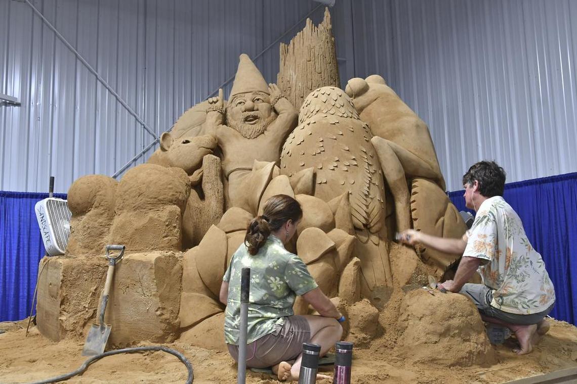 Sand sculptures from the South Carolina State Fair on Saturday afternoon, Oct. 14, 2017.
