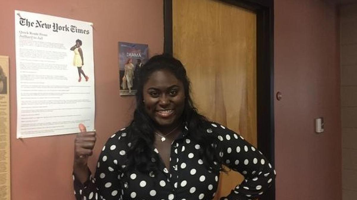 Actress Danielle Brooks spoke to students at South Carolina Governor's School for the Arts and Humanities on Friday.