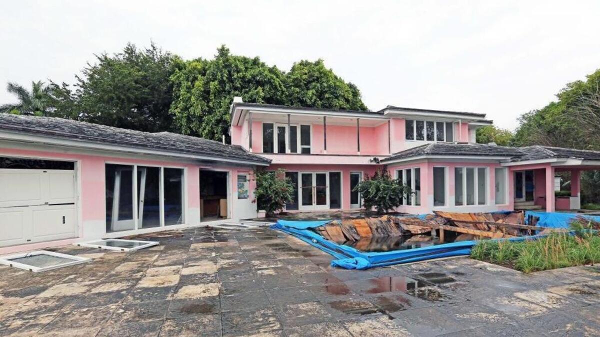 This house on North Bay Road in Miami Beach was once owned by Colombian drug lord Pablo Escobar. It has been sold and will be torn down by the new owners, Christian Berdouare and Jennifer Valoppi.