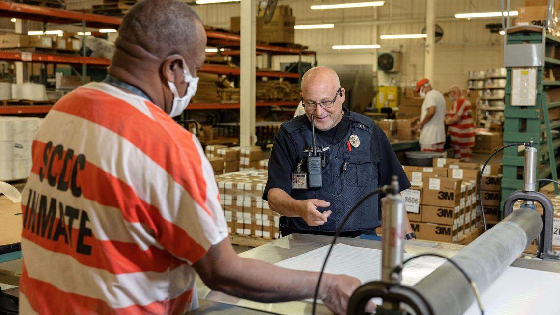 A South Carolina inmate gets training in printing and production skills as part of an effort to help inmates secure jobs once released from prison. The S.C. Department of Corrections has a partnership with the S.C. Department of Employment and Workforce to offer second chance employment to help inmates succeed after incarceration.