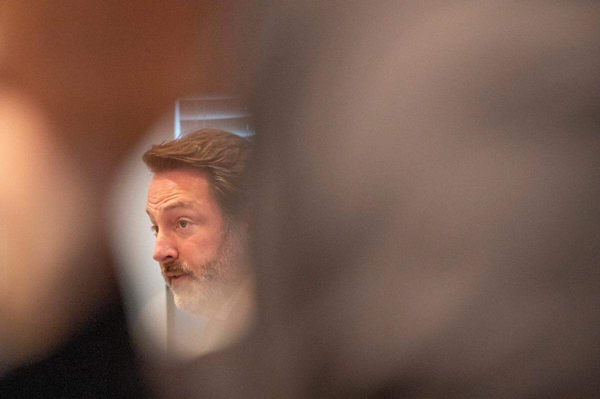 Defense attorney Phillip Barber objects during the Alex Murdaugh trial at the Colleton County Courthouse in Walterboro, Tuesday, Feb. 28, 2023. Andrew J. Whitaker/The Post and Courier/Pool
