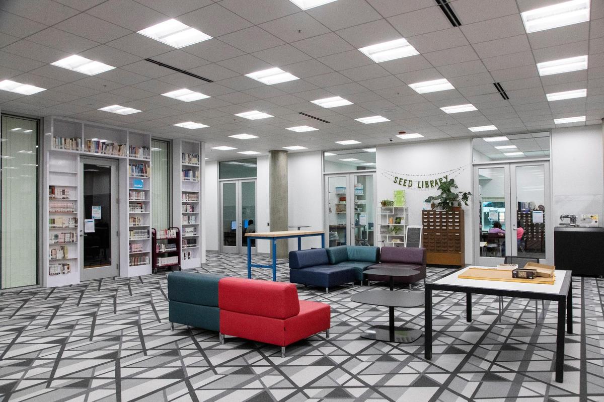 The Richland County Library Main branch on Tuesday, July 19, 2022. In addition to offering books, the library has tools, work spaces, classes, social workers and a recording studio.
