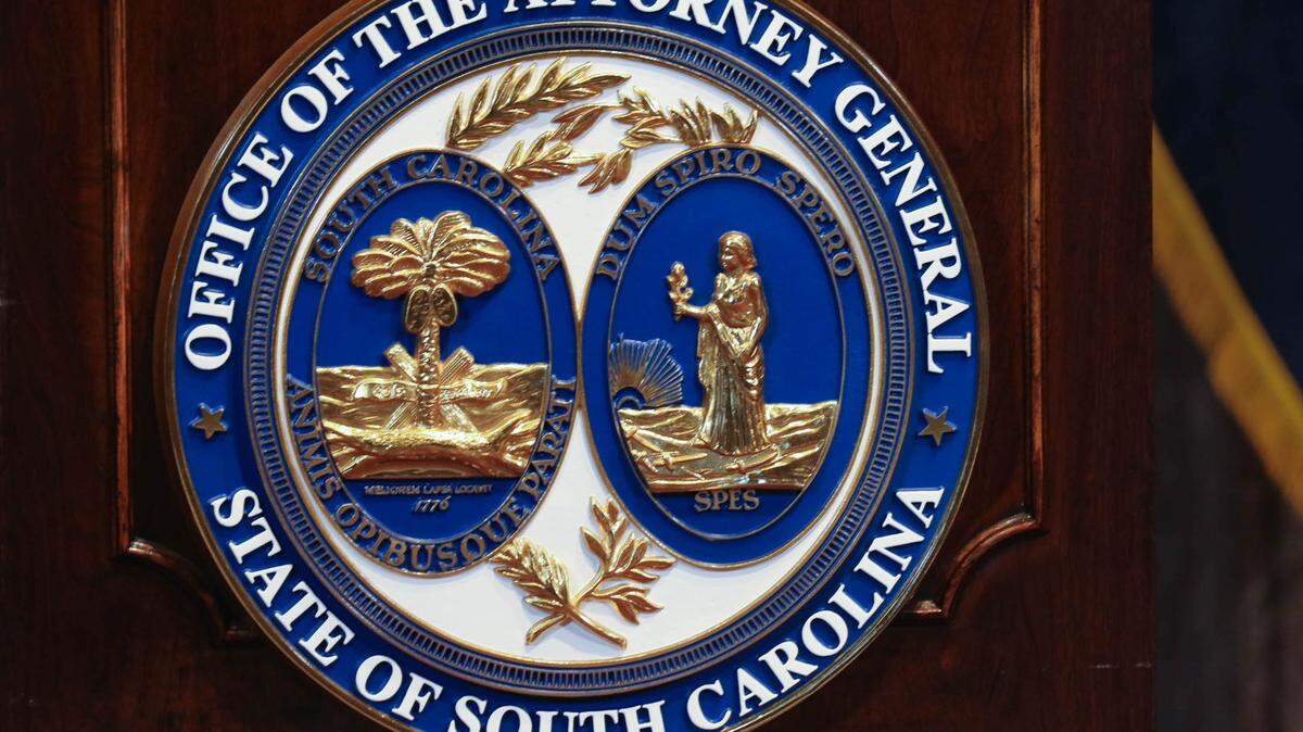 South Carolina Attorney General Alan Wilson speaks during a press conference at the South Carolina Statehouse on Monday, Jan. 11, 2020.