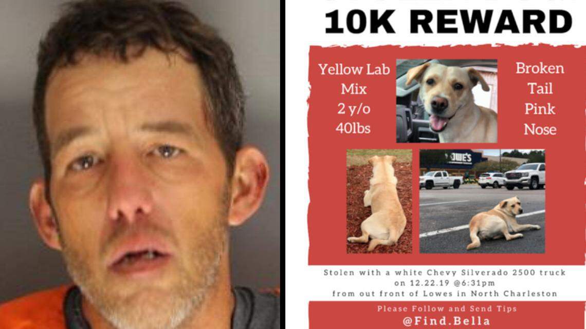 Police in South Carolina arrested Richard Rawlings Jr. on Thursday after spotting him in a stolen truck. The owner has offered a $10,000 reward for the return of his dog Bella, who was inside when it was taken.