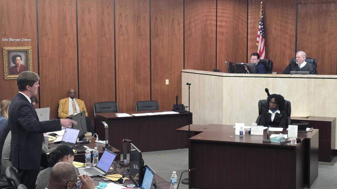 5th Circuit Senior Assistant Solicitor Dale Scott delivers closing arguments during an immunity hearing for Rick Chow at the Richland County Courthouse on Nov. 5, 2025.