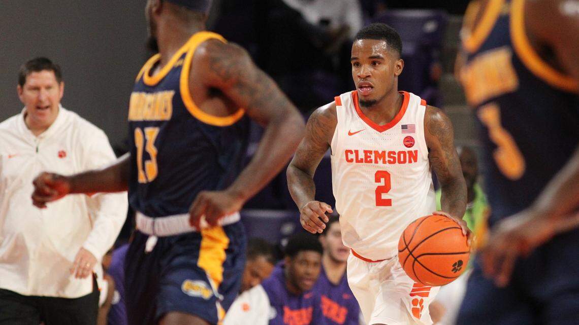Junior guard Al-Amir Dawes scored a game-high 21 points in the victory for Clemson.