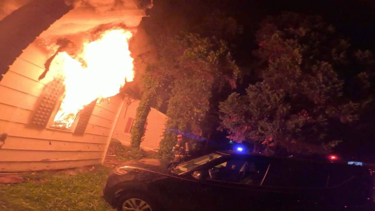 The Columbia Fire Department responds to a burning home.
