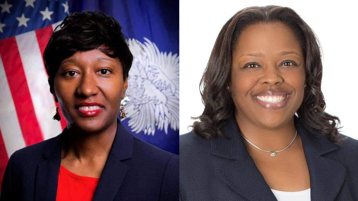 Columbia City Council District 1 candidates, from left, Christa Williams and Tina Herbert.