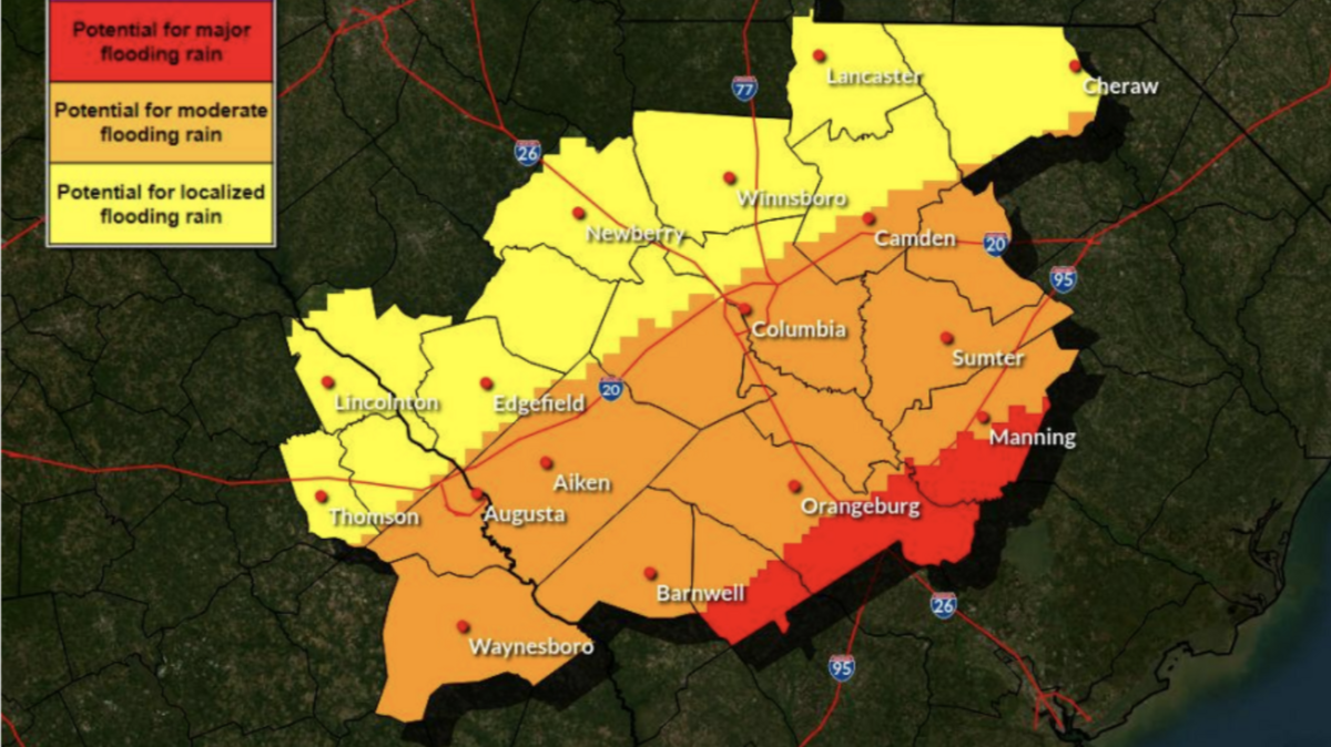 A tropical cyclone expected to become Tropical Storm Debby could bring severe weather to the Midlands, the National Weather Service said August 3, 2024.