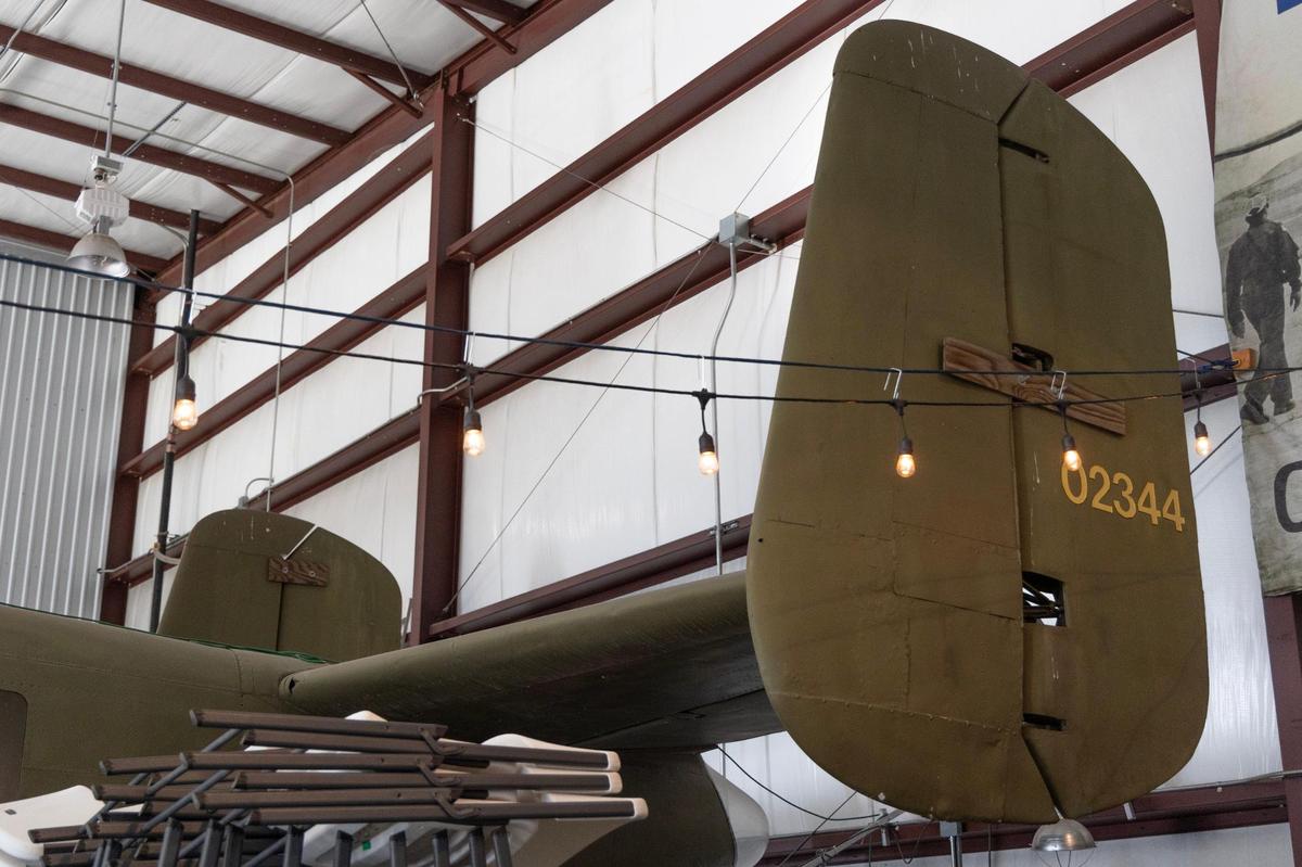 A restored B-25c at Owens Field Airport sports the tail number from General Jimmy Doolittle’s B-25b on Monday, August 7, 2023. The plane is not capable of flight without more extensive renovations.