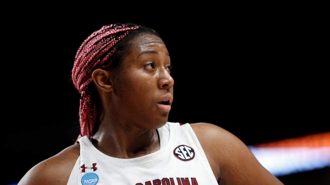 South Carolina’s Aliyah Boston (4) during the second round of the NCAA Regional tournament on Sunday, March 20, 2022 at the Colonial Life Arena.