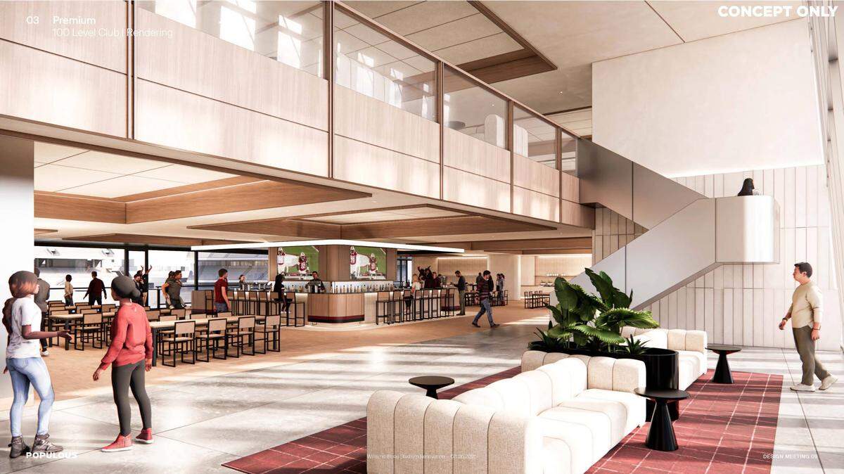 A look at the vision for the future 100-level premium club space at Williams-Brice Stadium.