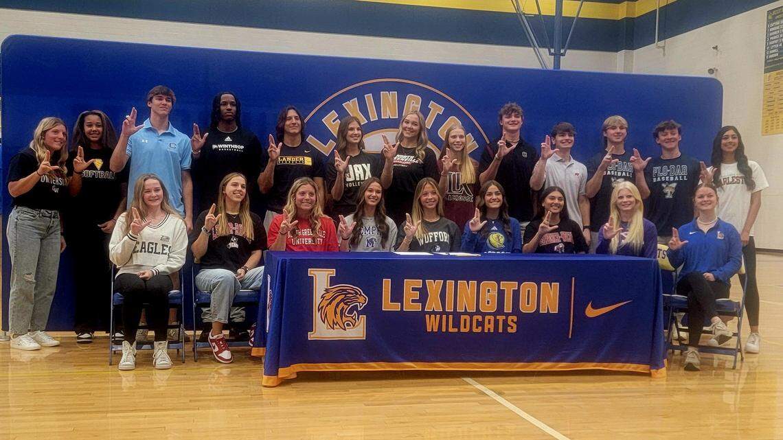 Twenty-two Lexington High School athletes signed letters of intent on the first day of the fall signing period Nov. 13, 2024.
