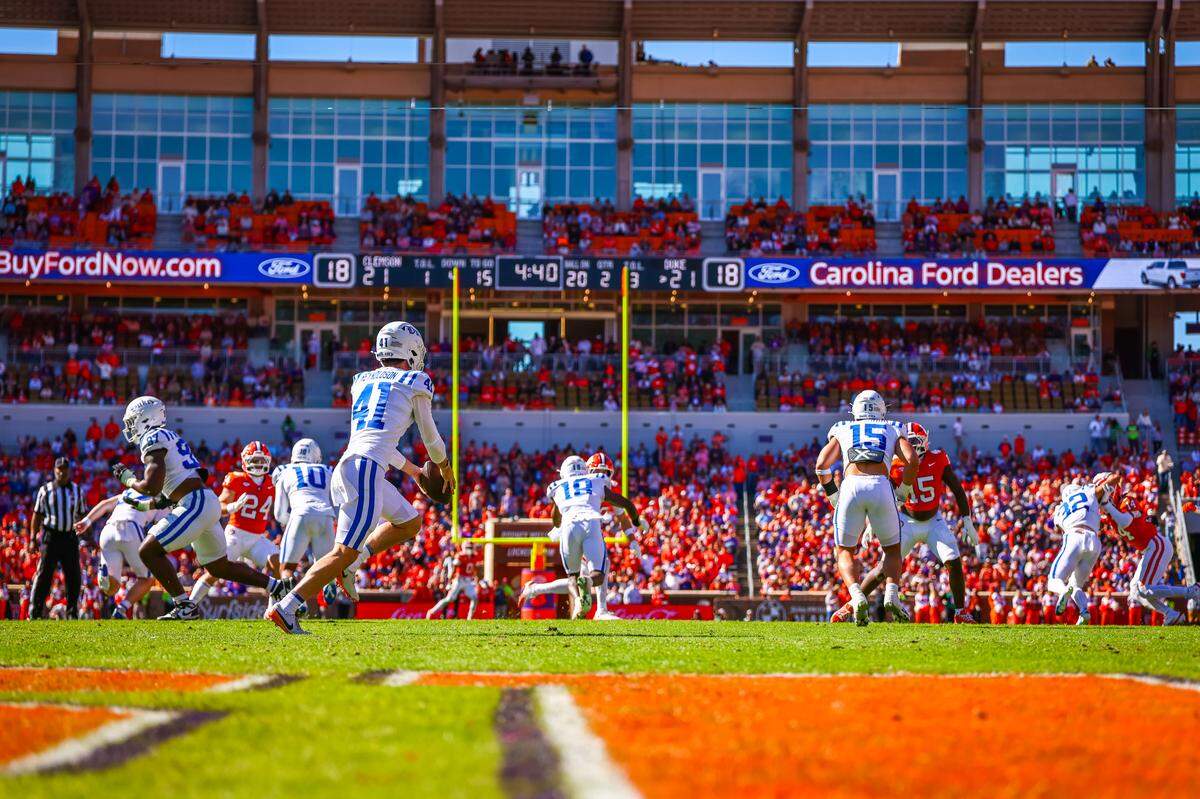 Clemson’s Nov. 1 home game against Duke, played at noon the day after Halloween at a time when the Tigers were 3-4 and 2-3 in the ACC, was a low point for ticket scan data over the past two years.
