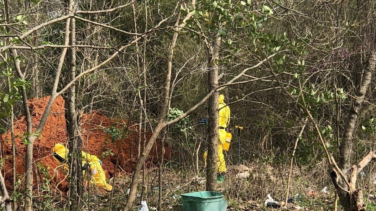 Workers have scoured the site of suspected hazardous waste dumping in the tiny town of Winnsboro, SC. State officials began excavation on the property Feb. 23, 2023.