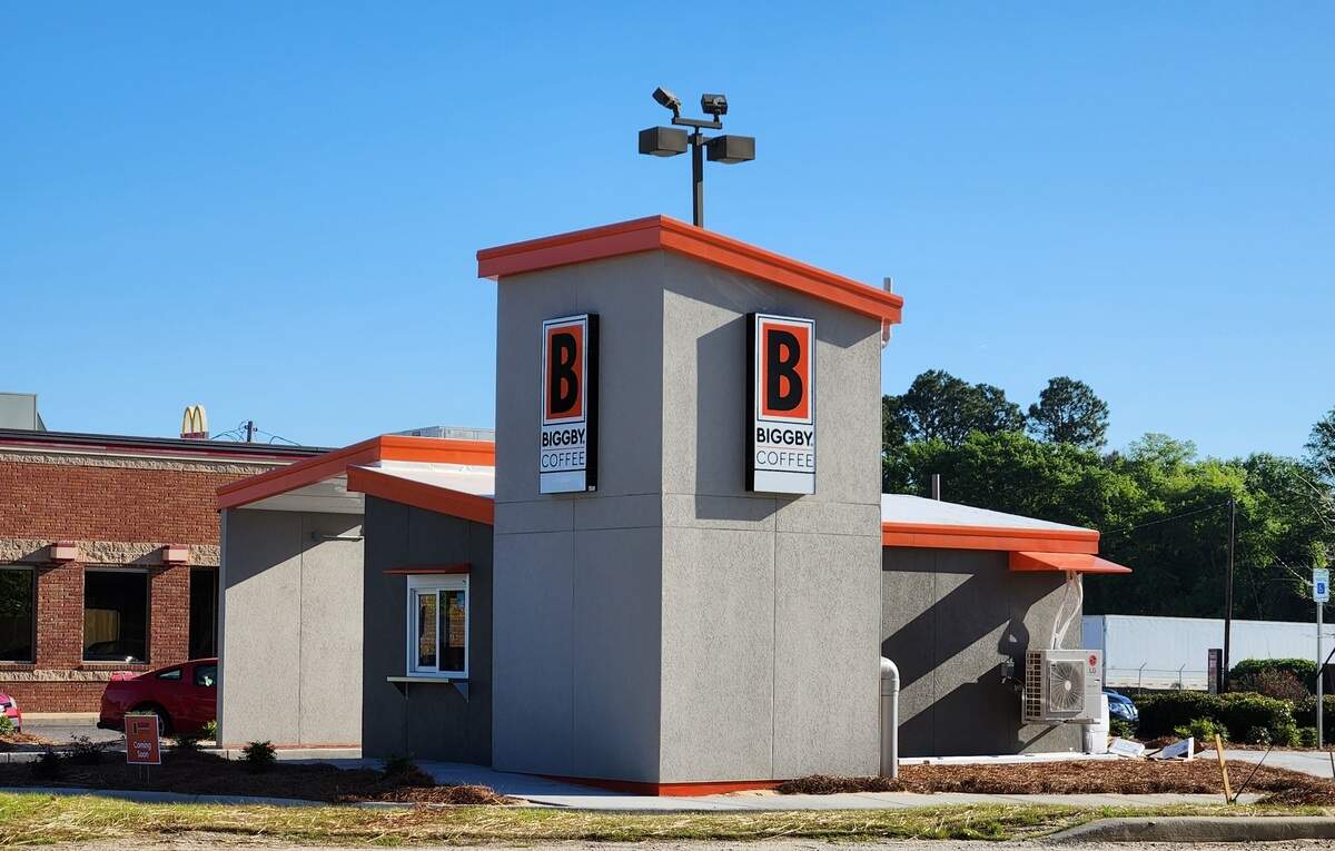 Biggby Coffee, at 1430 Two Notch Road in Lexington, just off South Lake Drive, plans to open on April 18, 2023.