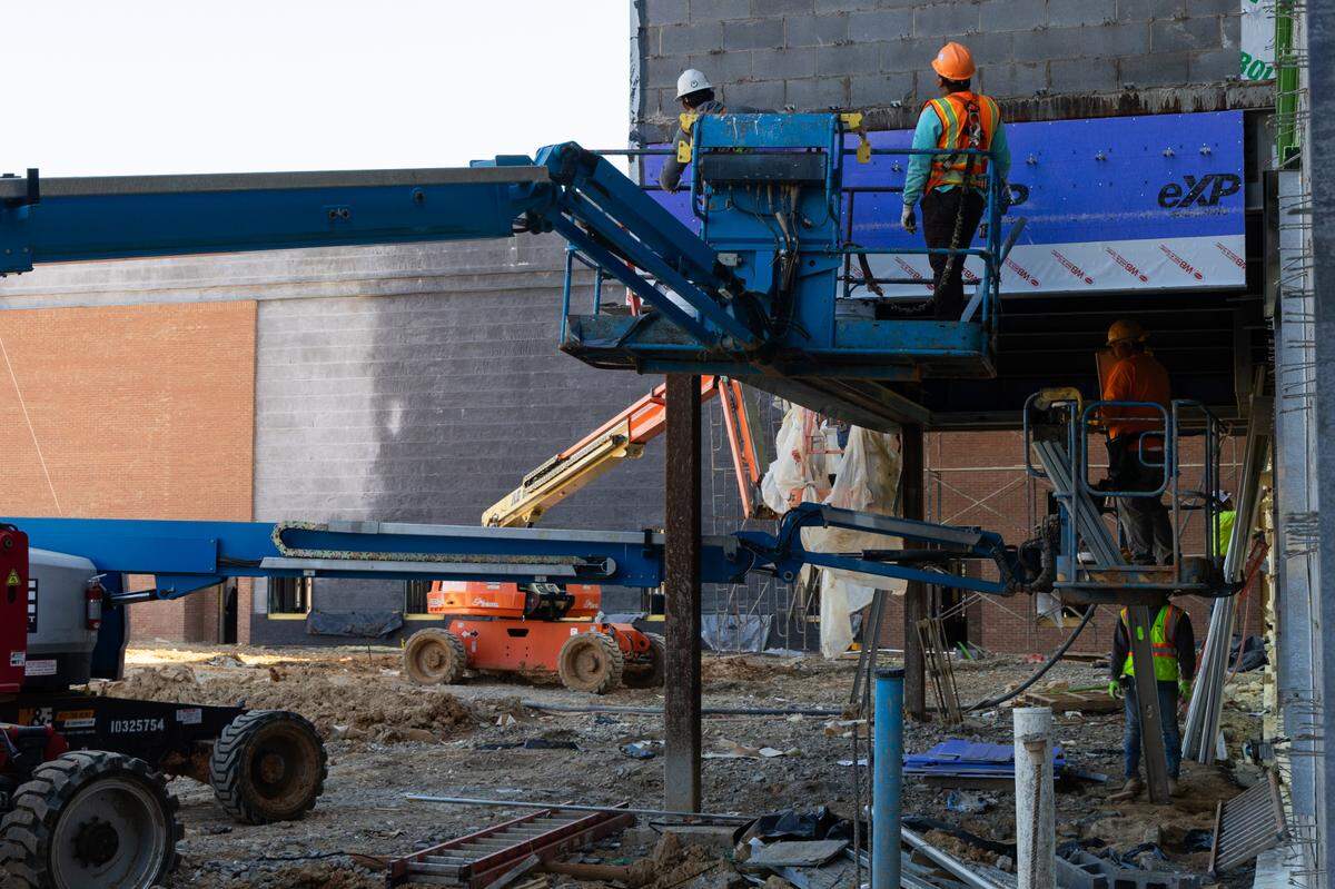 Irmo High School is under construction on Thursday, March 27, 2025. The new east wing of the complex will add new class rooms, a media center, dining area and offices for faculty and staff.