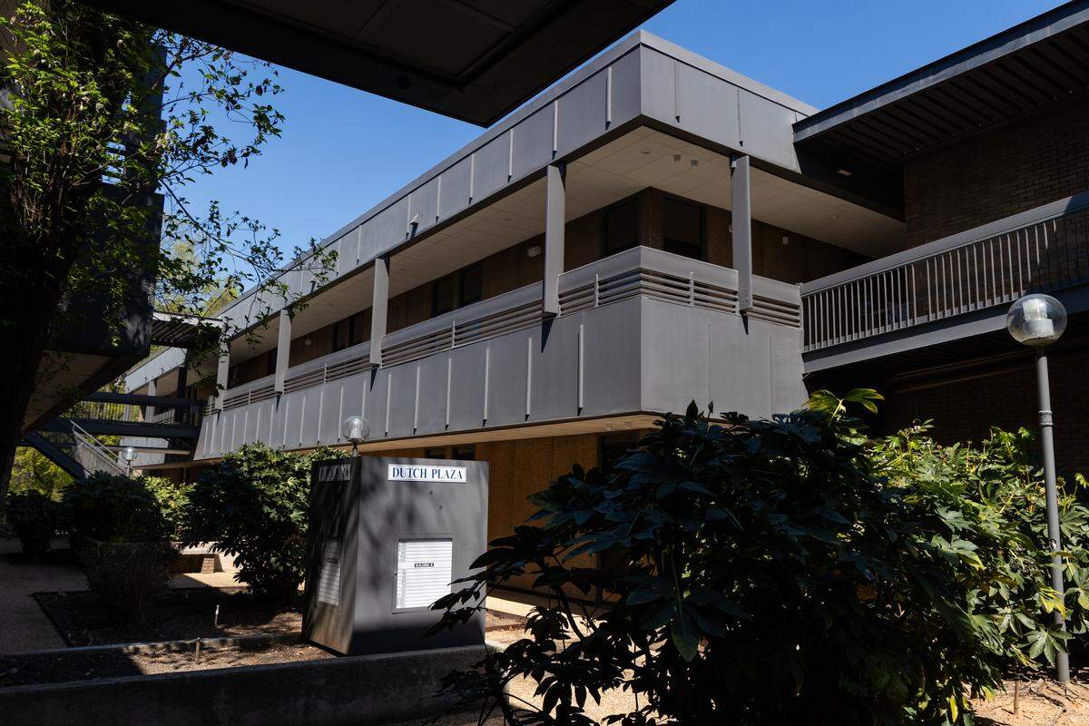 Monarch Manor, an affordable senior living apartment building, near Dutch Square Mall, on Friday, March 20, 2026. 