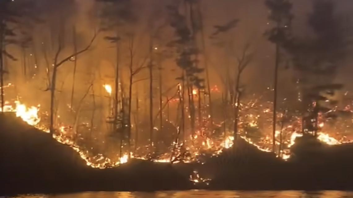 Greenville Water System video shows how close the Table Rock Fire is to its reservoir on March 25.