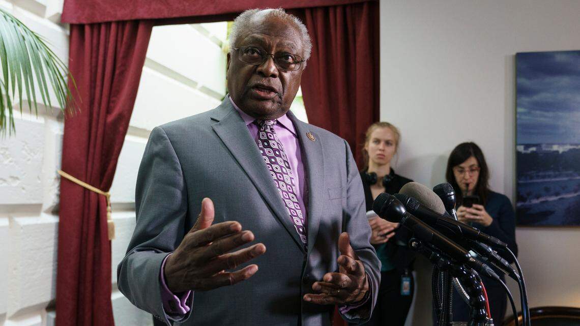 House Majority Whip James Clyburn, D-S.C., said there will be no negotiations on a border wall until President Donald Trump ends the government shutdown.