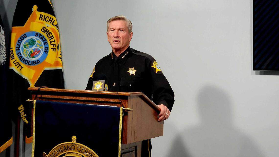 Richland County Sheriff Leon Lott holds a news conference in this file photo.