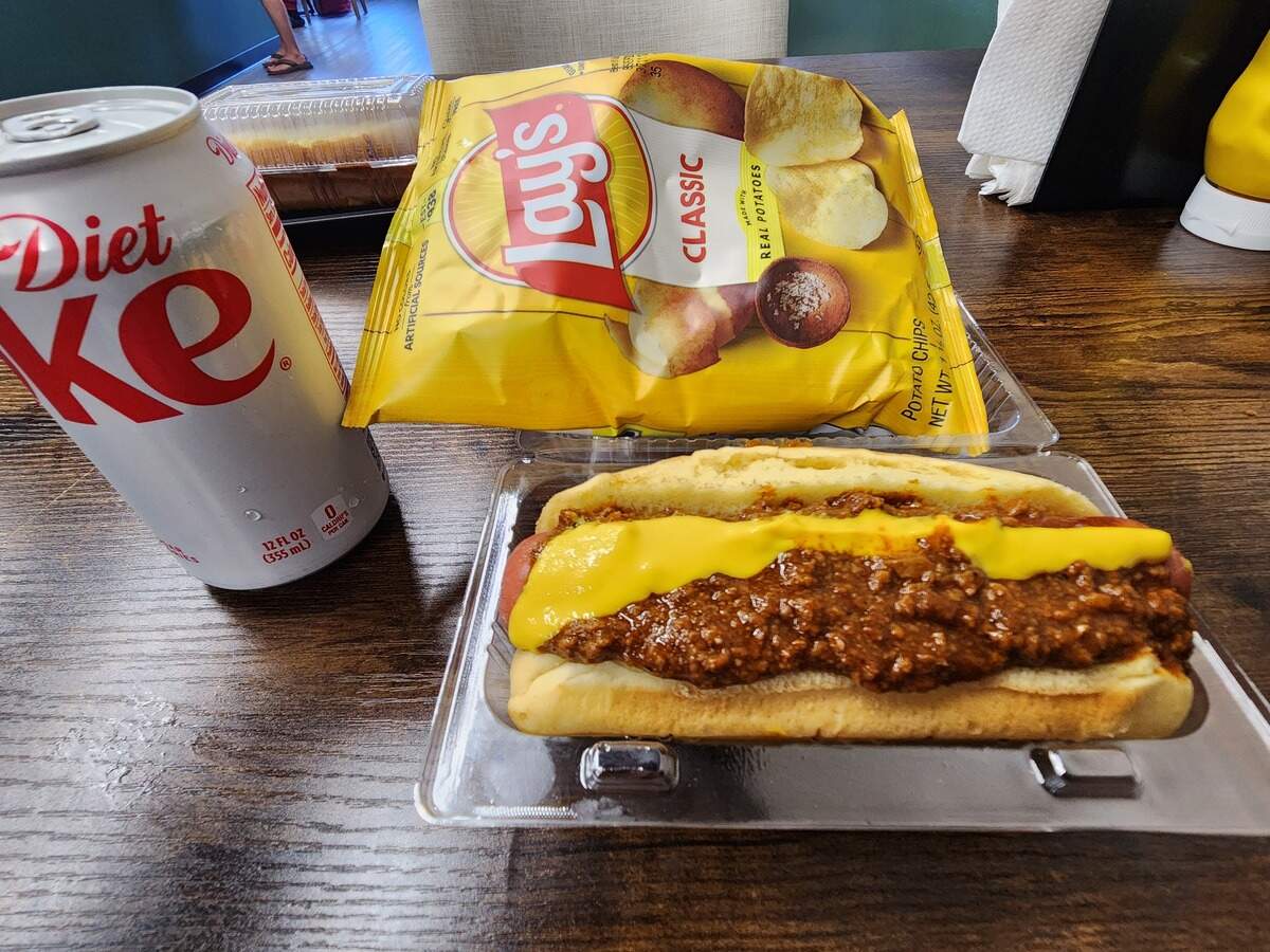 A hot dog with chili and mustard from Key Deli & Ice Cream Shop at 1505 Charleston Highway in West Columbia. The deli opened July 1 in the Granby Village shopping center.