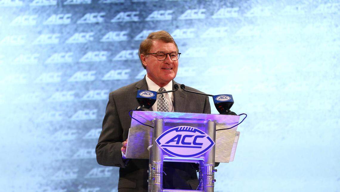 ACC commissioner John Swofford met with the media Wednesday morning in Charlotte.