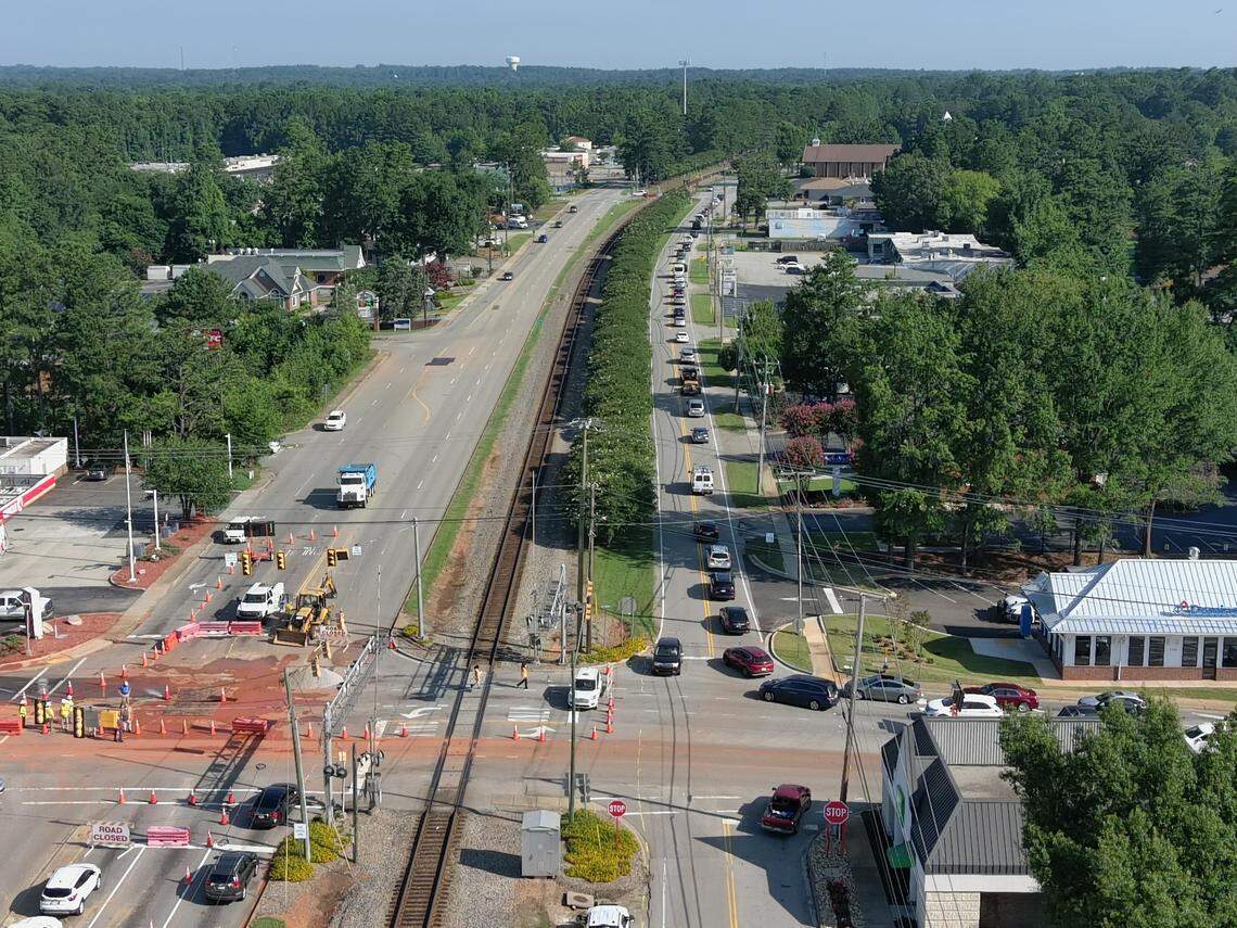 The intersection at Lake Murray Boulevard and St. Andrews Road is blocked.