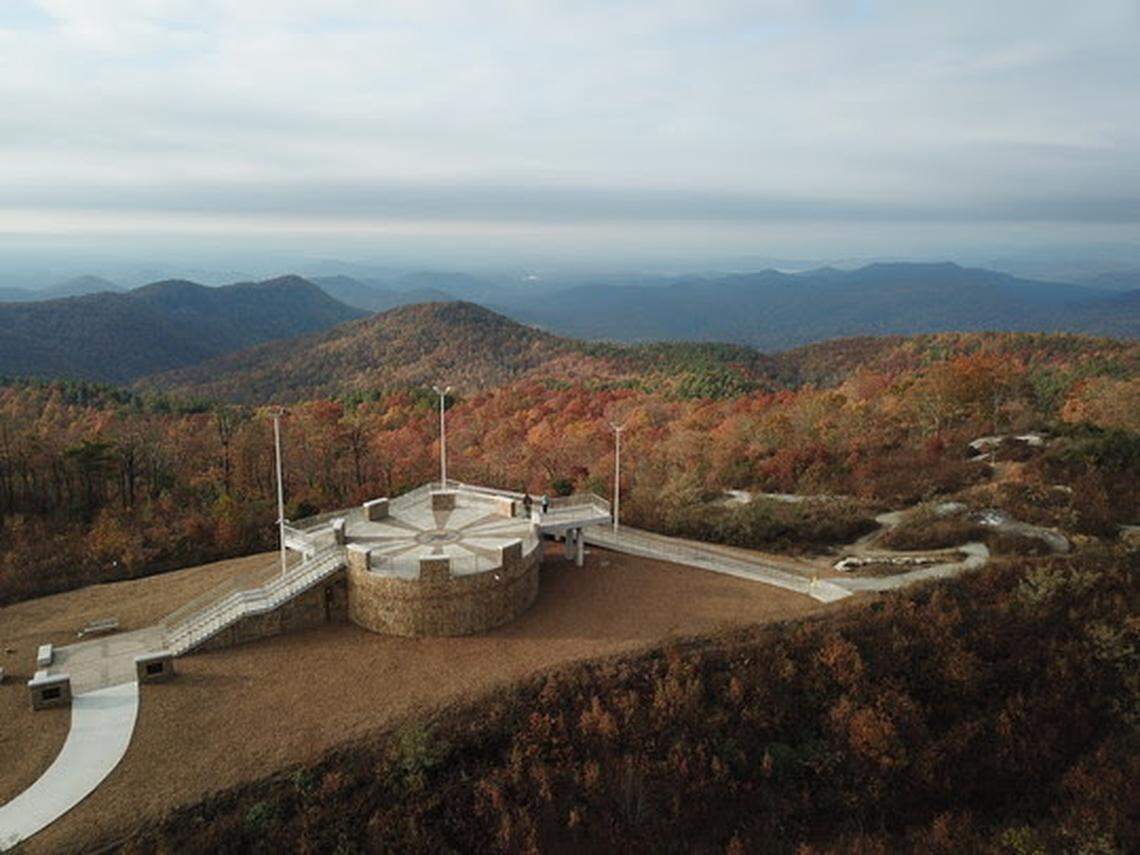Sassafras Mountain, South Carolina’s highest elevation, is closed to the public.