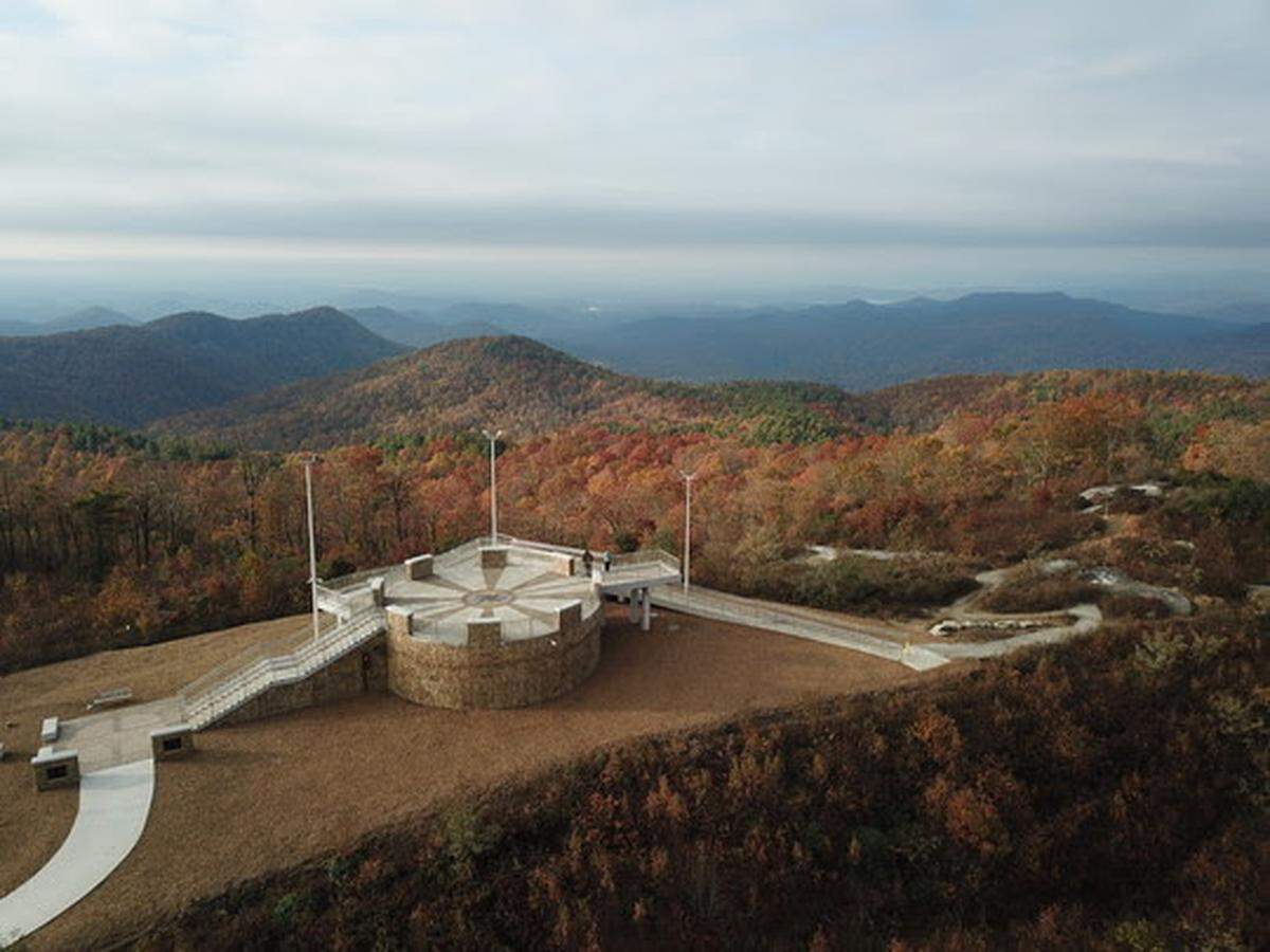 Sassafras Mountain, South Carolina’s highest elevation, is closed to the public.